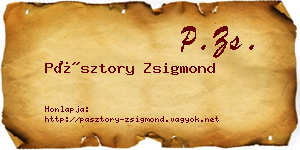 Pásztory Zsigmond névjegykártya